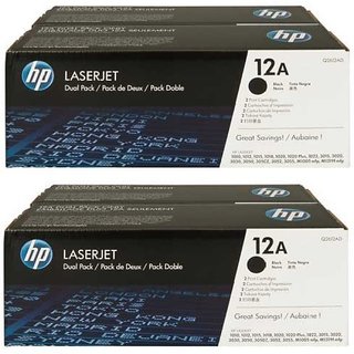 HP 12A Black Toner Cartridge Pack Of 4 Single Color Toner (Black)
