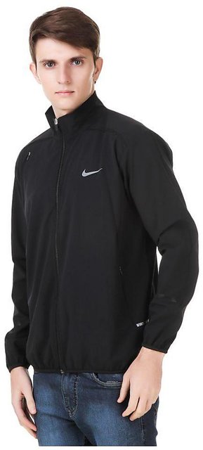 Nike black on sale polyester terry jacket