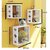 Onlineshoppee Square Nesting Wooden Wall Shelf Size(LxBxH-10x3.5x10) Inch
