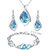 Oviya Combo of Lovely Blue Bracelet and Pendant set with Crystal Stones CO2104688R