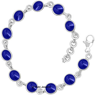 Mahi Rhodium Plated Shire Blue Eternal Love Bracelet With Mahi Rhodium Plated Shire Blue Eternal Love Bracelet With Crystal Stones Br1100295r