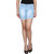 Rock Hudson Women's Blue Strechable Denim Shorts