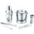 Godskitchen 5 Pieces Stainless Steel Bar Set / Cocktail Shaker, Ice Bucket, Tong, Opener and Jigger