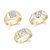 VK Jewels Gold and Rhodium Plated Alloy Rings Combo Set for Men [VKCOMBO1384GA18]