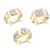 VK Jewels Gold and Rhodium Plated Alloy Rings Combo Set for Men [VKCOMBO1386GA18]