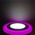 Snap Light 6 watt (3+3) LED Round Panel Light Ceiling POP Down Indoor Light LED 3D Effect Lighting (Pink  White)