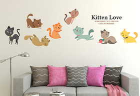 Wall Dreams Kittens Love Wall Stickers(55cmX170cm)