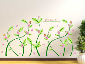 Wall Dreams Botanical Plants in green Wall Stickers(70cmX145cm)