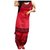 Dwarkesh fashion Womens Cotton Dress Materials(red patiyala) (Unstitched)
