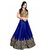 Dwarkesh fashion Minaxi blue taffeta silk Semi Stichhed Lehenga Choli