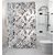 Khushi Creation PVC Floral Shower Curtain 52X82 Inches- 8 Hooks