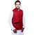 DEPLO Red Cotton Men's Nehru Jacket