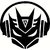 Black Transformer Decepticon Logo Car Sticker / Decal