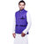 DEPLO Blue Cotton Men's Nehru Jacket