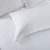 Amayra Cotton Sateen Double King Size Bedsheet with 2 Pillow Covers Plain Striped White