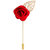 Verceys Red Rose Flower Lapel Pin Tie Brooch