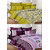 WI International Beautiful Cotton Printed Set Of Two Double Bed Sheet With Four Pillow Cover