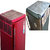Combo Of Silver+Red Fridge Top Cover