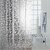 Khushi Creation Pebbles PVC Bath Shower Bathroom Curtain with 8 hooks, Waterproof, 52 inches (Width) x 82 inches (Heig