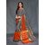 Indian Beauty Women's Art Silk Grey and orange Saree With Unstiched Blouse Piece