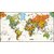 Contemporary World Map - VINYL Print 48W x 27.42H Inches Wall Chart - 2017 Edition
