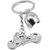 Faynci Silver Bike with Helmet keychain Keyring for Sport Bikes and Fashion lover