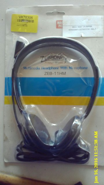 Buy zebronics ZEB 11HM headphone Online 250 from ShopClues