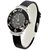 1M Black Beauty Flower Design Pu Black strap Round dial Analog Watch for Women Girls