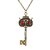 GirlZ! Fashion Gothic key owl necklace pendant with chain