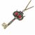 GirlZ! Fashion Gothic key owl necklace pendant with chain