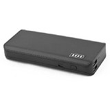 Super Fast charge leather look 13000 mAH Power bank (black)