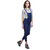 	 Essence Blue Color Stylish Ripped Dungarees For Women's