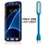 Mobimon 360 Degree Full Body Protection Front Back Case Cover (iPaky Style) with Tempered Glass for Samsung J7 Max-Blue + USB LED Light