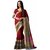 Meia Red Silk Embellished Saree With Blouse