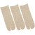 Nandini  Women 3 Pairs Cotton Skin Color Ankle Length Thumb Socks