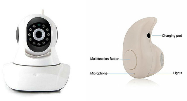 Buy Zemini Wifi CCTV Camera and Kaju Bluetooth Headset for SONY