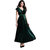 Aashish Fabrics - Bottle Green Ruffle Maxi Velvet Women Dress