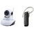 Mirza Wifi CCTV Camera and HM 1100 Bluetooth Headset for GIONEE PIONEER P3(Wifi CCTV Camera with night vision |HM 1100 Bluetooth Headset With Mic )