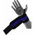 Kobo Power Cotton Gym Support with Thumb Support Grip Gloves (Black/Blue)