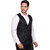 Conway Jute Black Stylist Waistcoat For Mens