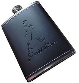 JWBL Stainless Steel Hip Flask with Leatherette -PIA INTERNATIONAL