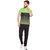Masch Sports Men Lime Green Printed Rapid Dry Round Neck T-Shirt