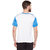 Masch Sports Men White  Azure Blue Colourblocked Rapid Dry Round Neck T-Shirt