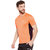 Masch Sports Men Fluorescent Orange  Black Colourblocked Rapid Dry Round Neck T-Shirt