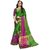 Meia Green and Purple Art Silk Self Design Saree With Blouse