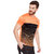 Masch Sports Men Fluorescent Orange Printed Rapid Dry Round Neck T-Shirt