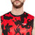 Masch Sports Men Red  Black Printed Rapid Dry Round Neck T-Shirt