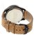 Curren Brown Synthetic Leather Strap Black Analog Dial Denim Watch With Temperature Meter Design