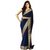Meia Blue Georgette Embellished Saree With Blouse