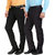Gwalior Pack Of 2 Slim Fit Formal Trousers (Black  Grey)